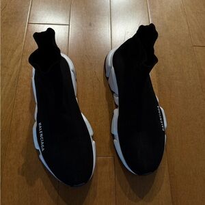 Balenciaga Black Knit High-Top Sneakers